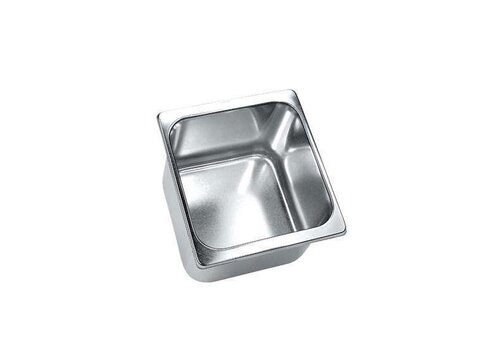  HorecaTraders Pot à glace en acier inoxydable | 180 x 165 x 125 mm 
