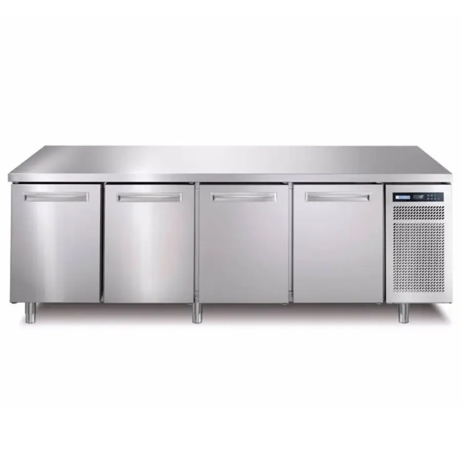 Bakkerij koelwerkbank | 480L | 4 deuren | 2560x800x900 mm