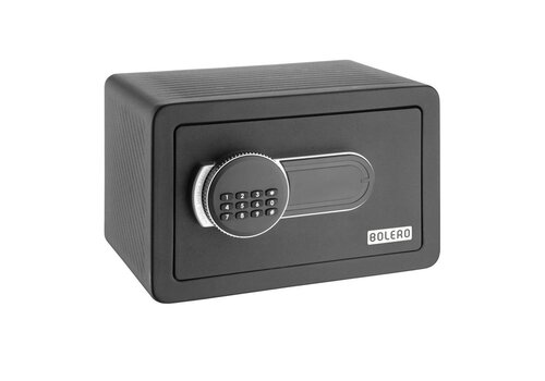  Bolero Coffre-fort d'hôtel standard | Noir | Acier | 200 x 310 x 200 mm 
