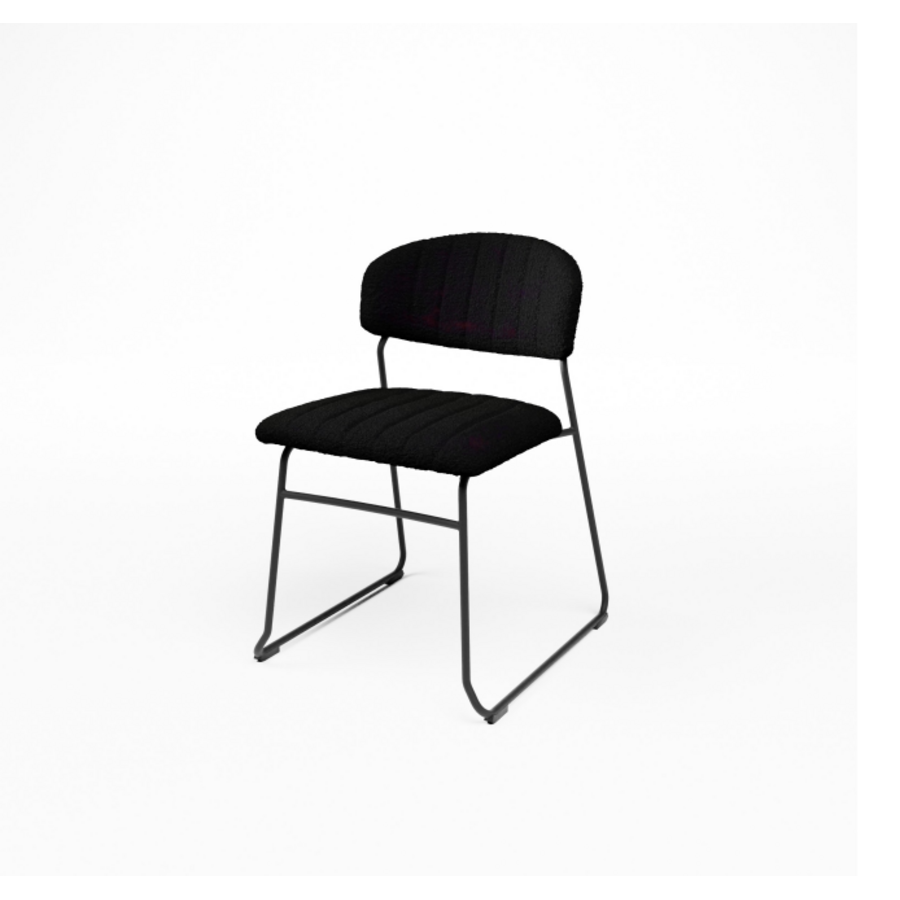 Teddy Stoel | Zwart | 79(h)x55x51.5cm