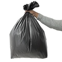Black recycled garbage bags | 120L | 20kg | (100 pcs)