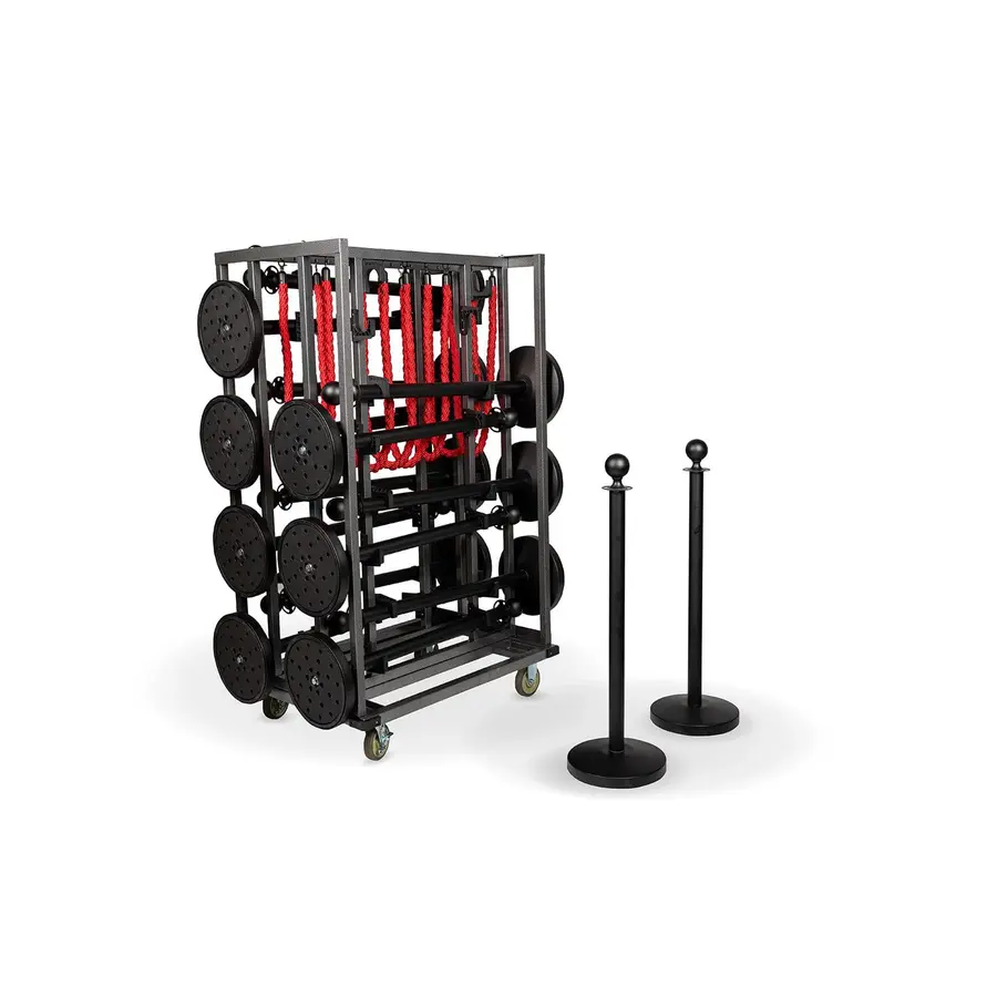 Transport trolley with bollards | 123x80x193 cm | Capacity 16