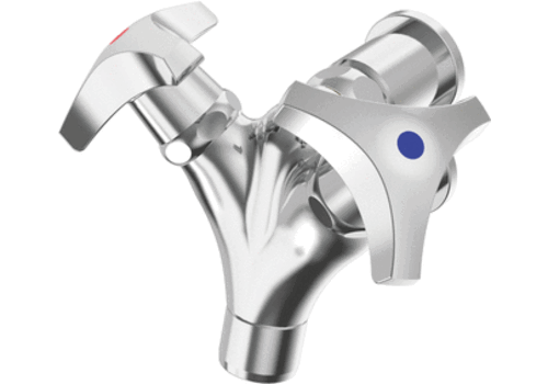  Intersan M5 Wastafelmengkraan Wand Chroom Tweegreeps 46 mm 