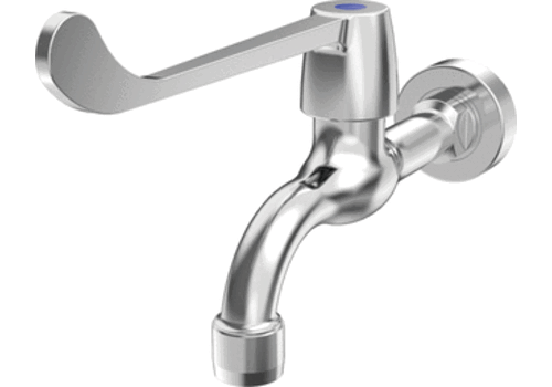  Intersan Robinet mural 1/2" | Chromé | Brise-jet | Bec fixe 151 mm 