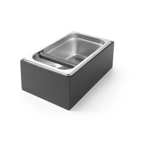  HorecaTraders Boîte contrefaite avec cadre en bois | acier inoxydable | 275 x 175 x 110 mm 