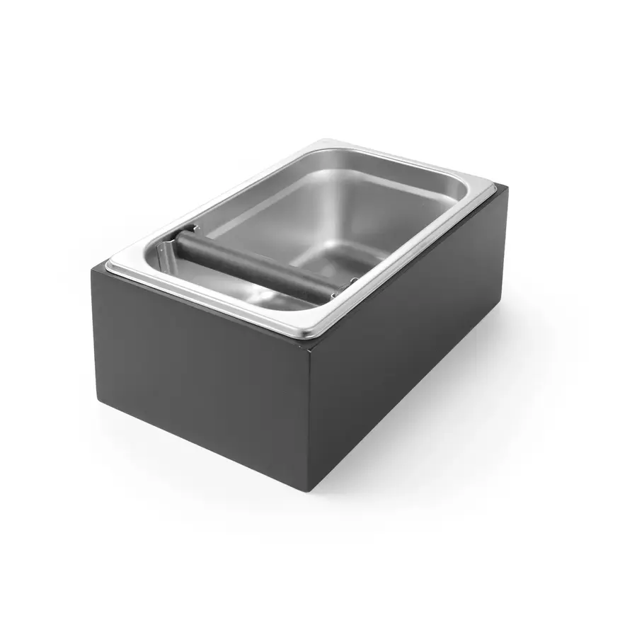 Knock-off box with wooden frame | stainless steel | 275x175x110 mm