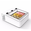 HorecaTraders Framec Mini Cream - Countertop Ice Cream Display Case - Plug-in Ready - 2 Trays - R600a - 490x790x345mm