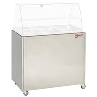 Vitrine chauffante en acier inoxydable | Série de luxe