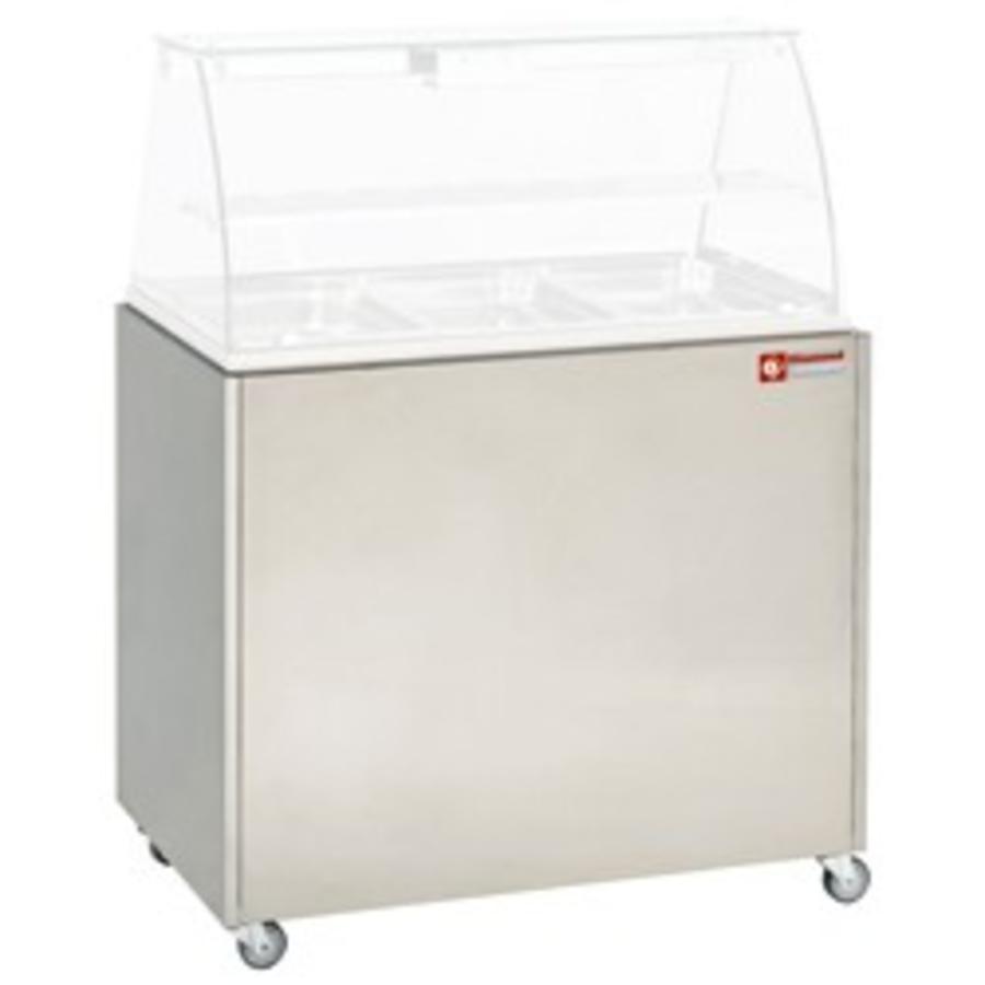 Stainless steel warming display case | Luxury Series