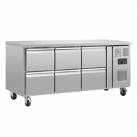 Ventilated and Refrigerated GN Workbench | Including 6 Drawers