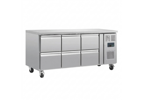  Ventilated and Refrigerated GN Workbench | Including 6 Drawers 