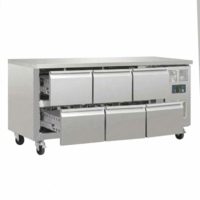 Ventilated and Refrigerated GN Workbench | Including 6 Drawers