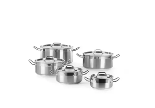  Hendi Kookpan met deksel - Profi Line - RVS -  5 Formaten 