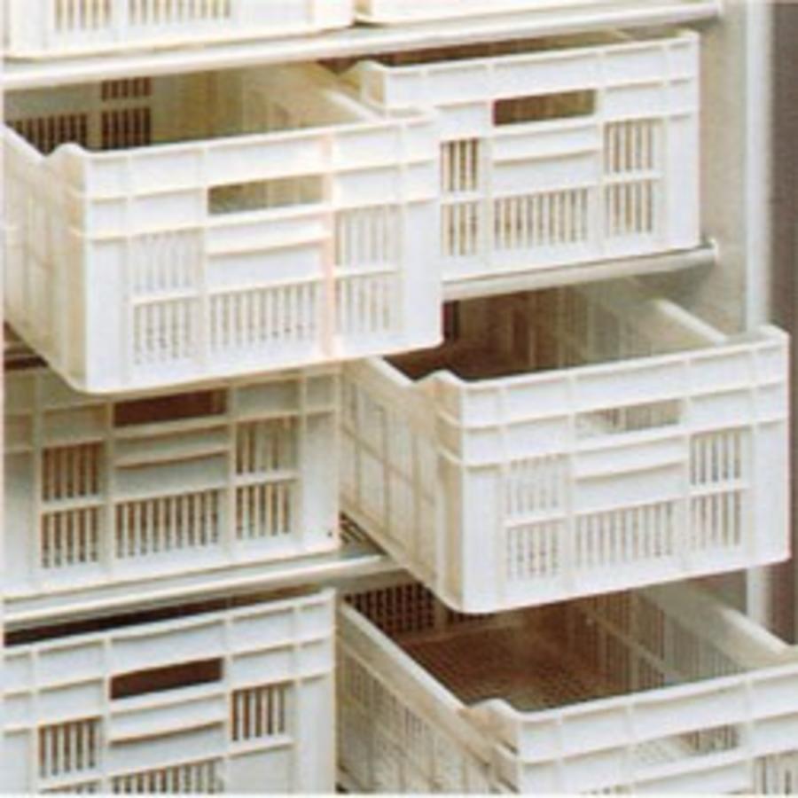 Bacs de rangement en plastique blanc, 12 pièces