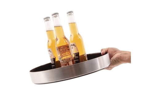  HorecaTraders Aluminum Non-Slip Tray - 33cm - Beaumont - D857 