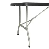 Rechteckiger Klapptisch 183 cm, schwarz – Stahlrahmen & HDPE-Tischplatte