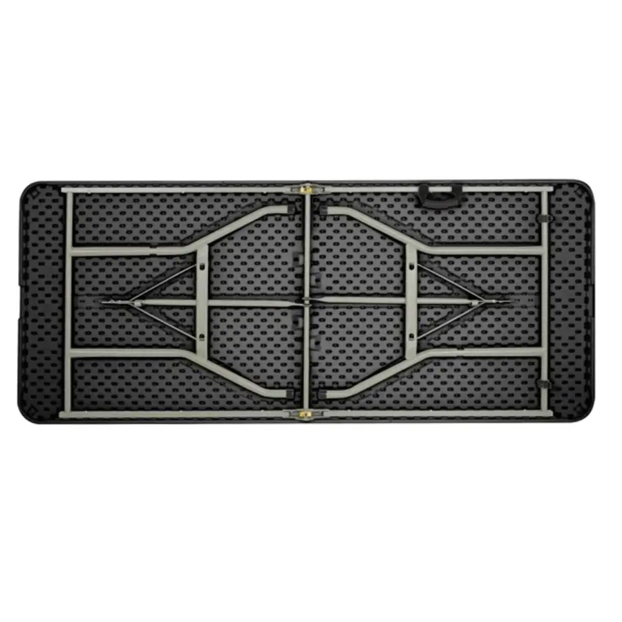 Table pliante rectangulaire 183 cm noire – Structure en acier et plateau en PEHD
