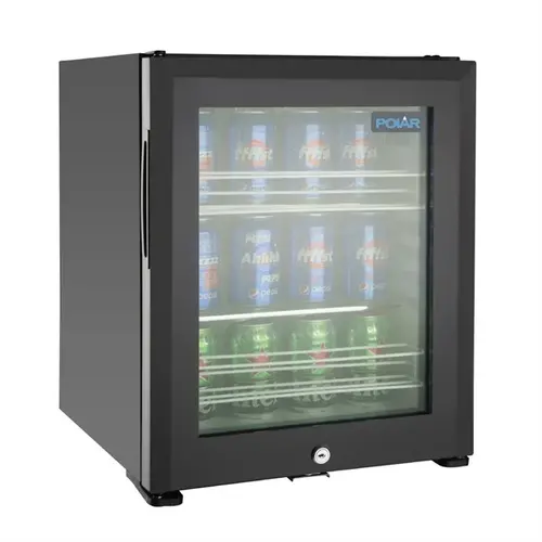  HorecaTraders G-Serie Hotelzimmer-Kühlvitrine 29 l mit Glastür 