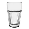 HorecaTraders Gerippte, stapelbare Trinkbecher 300 ml (6er-Set)