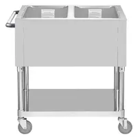 Chariot bain-marie mobile 2 x 1/1GN – 500 W de chaleur de séchage