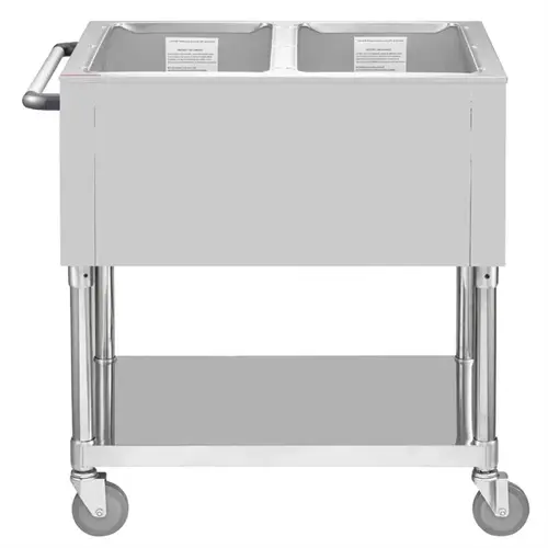  HorecaTraders Mobile Bain Marie Trolley 2x 1/1GN – 500W Drying Heat 