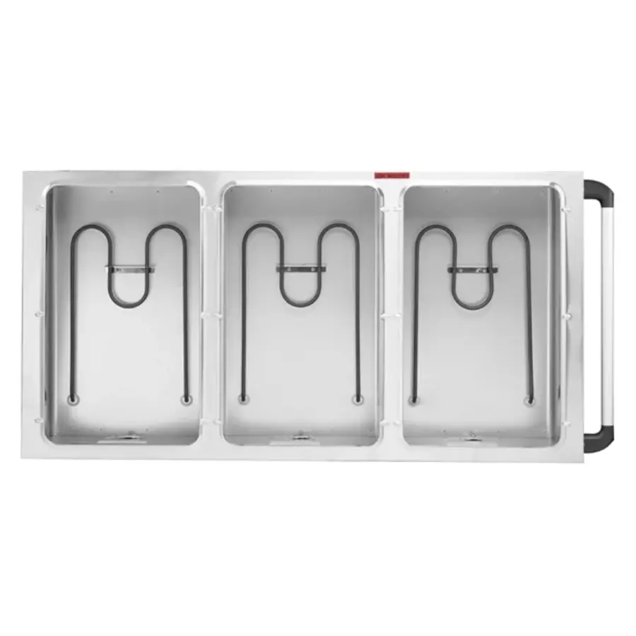 Chariot bain-marie mobile 3 x 1/1GN – 750 W de chaleur de séchage