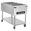 HorecaTraders Mobiler Bain-Marie-Wagen 3x 1/1GN – 750W Trocknungsheizung