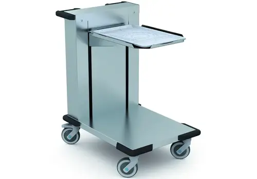  Hupfer Edelstahl-Tablettstapler mit Universalrollen (gebremst), 800 x 558 x 900 (H) mm 