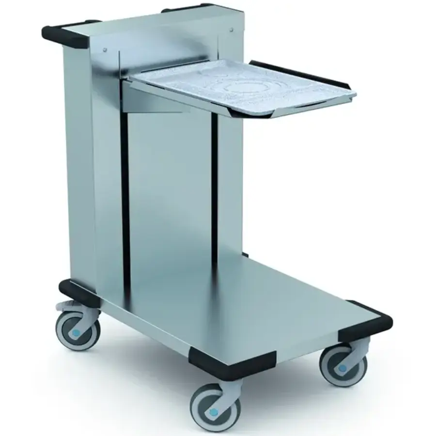 Stainless Steel Tray Stacker Universal Wheels (Braked) 800x558x900(h)mm