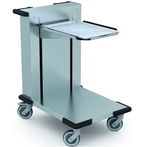  Hupfer Empileur à paniers en acier inoxydable, roues ouvertes non chauffées (avec freins), 800 x 558 x 900 mm (h) 