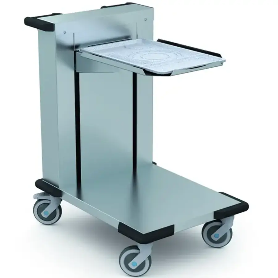 Korvenstapelaar  RVS  Onverwarmd  Open  Wielen (Geremd)  800x558x900(h)mm