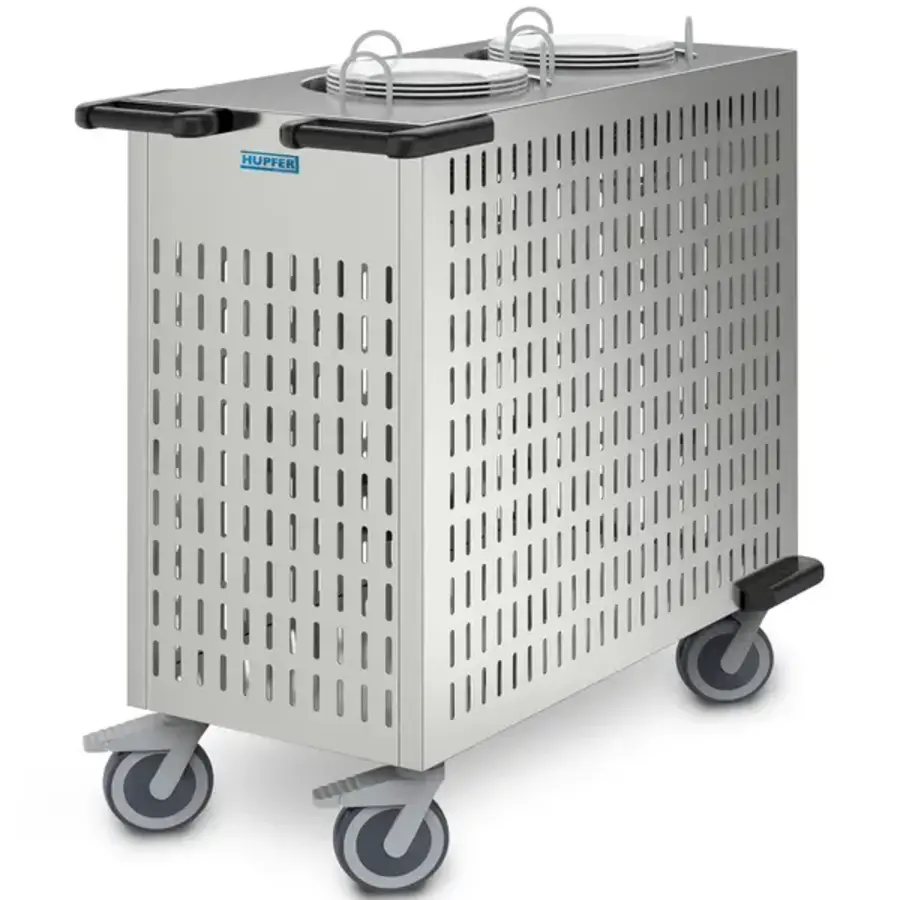 Stainless Steel Plate Stacker Unheated 144 Plates Ø190-260mm Wheels (Braked) 930x460x960(h)mm