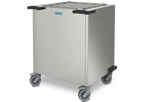  Hupfer Empileur de paniers en acier inoxydable, paniers non chauffés 650 x 530 mm, roues (avec freins) 850 x 760 x 902 mm (h) 