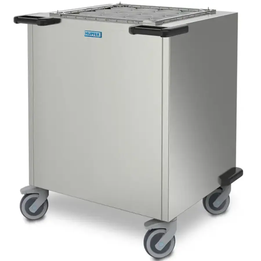 Empileur de paniers en acier inoxydable, paniers non chauffés 650 x 530 mm, roues (avec freins) 850 x 760 x 902 mm (h)