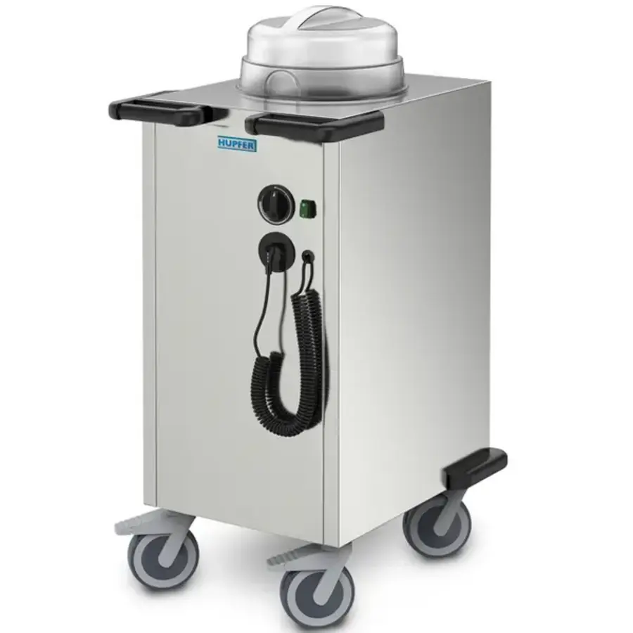 Stainless Steel Plate Dispenser ≤80°C Forced Air 83 Plates Ø190-260mm 0.9kW (230V) Wheels (Braked) 610x460x1072(h)mm