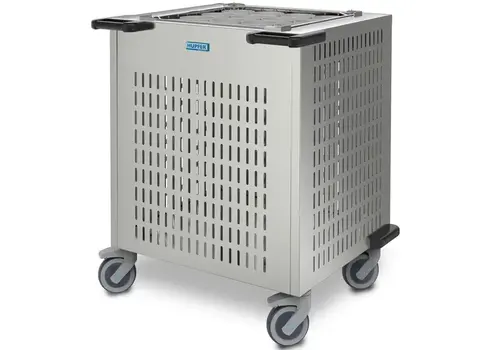  Hupfer Empileur de paniers en acier inoxydable, paniers non chauffés 500 x 500 mm, roues (avec freins), 711 x 760 x 902 mm (h) 