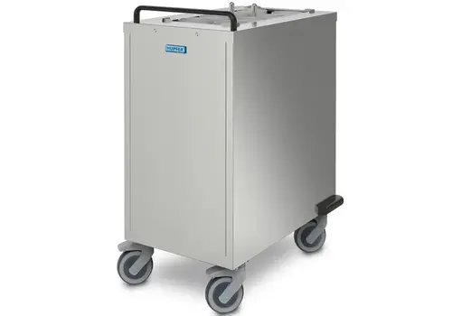 Hupfer Stainless Steel Tableware Stacker Unheated Platform 570x280mm Wheels (Braked) 750x510x900(h)mm 