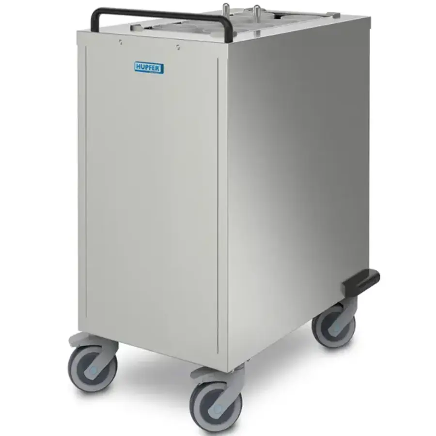 Stainless Steel Tableware Stacker Unheated Platform 570x280mm Wheels (Braked) 750x510x900(h)mm