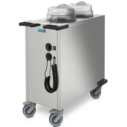  Hupfer Stainless Steel Plate Dispenser ≤80°C Forced Air 166 Plates Ø190-260mm 1.5kW (230V) Wheels (Braked) 930x460x1072(h)mm 