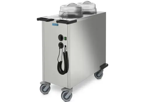  Hupfer Stainless Steel Plate Dispenser ≤80°C Forced Air 122 Plates Ø180-330mm 1.5kW (230V) Wheels (Braked) 1050x530x1072(h)mm 