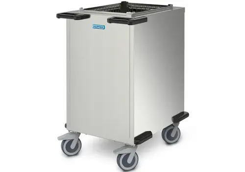  Hupfer Stainless Steel Tableware Stacker Unheated Platform 517x373mm Wheels (Braked) 748x552x923(h)mm 
