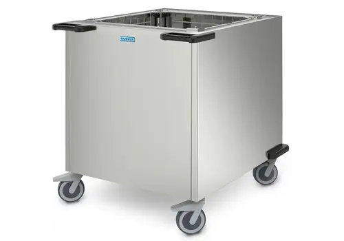  Hupfer Serviesstapelaar  RVS  Onverwarmd  Platform 600x600mm  Wielen (Geremd)  902x760x900(h)mm 