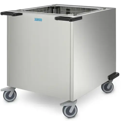  Hupfer Serviesstapelaar  RVS  Onverwarmd  Platform 600x600mm  Wielen (Geremd)  902x760x900(h)mm 