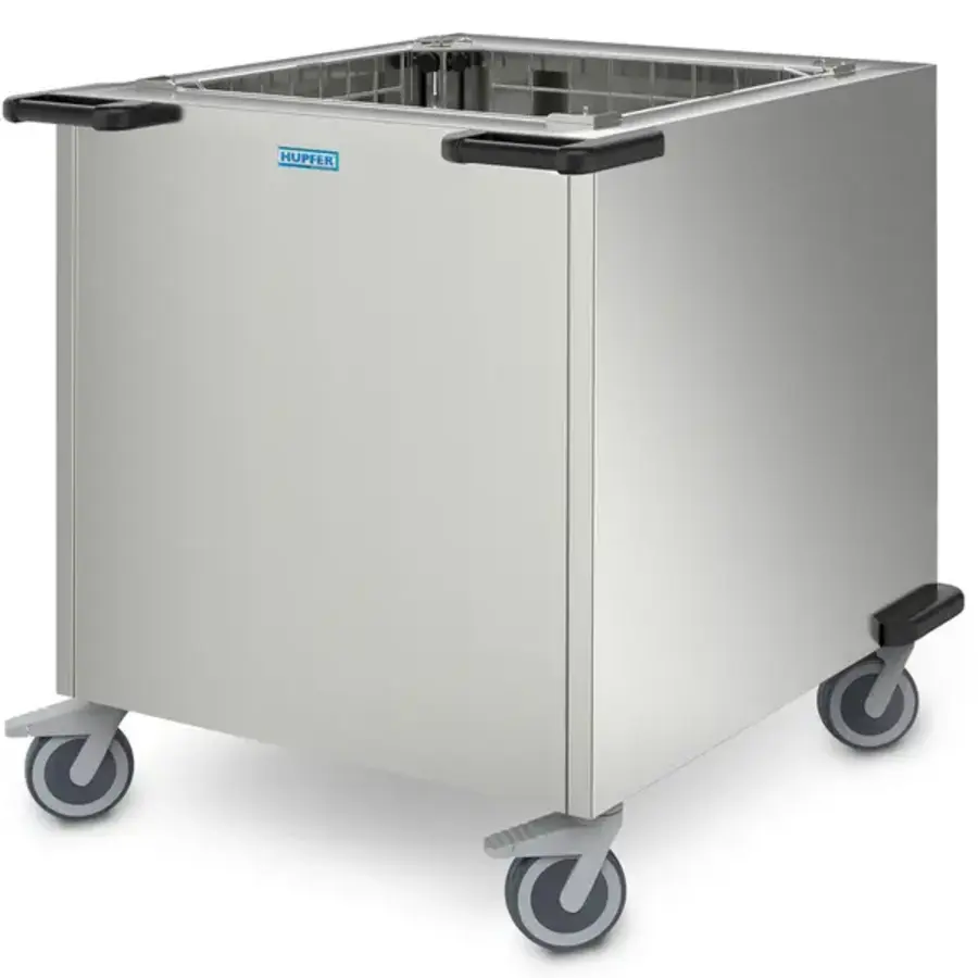 Stainless Steel Tableware Stacker Unheated Platform 600x600mm Wheels (Braked) 902x760x900(h)mm