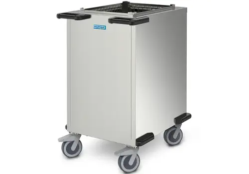  Hupfer Stainless Steel Tableware Stacker Unheated Platform 470x340mm Wheels (Braked) 711x529x923(h)mm 