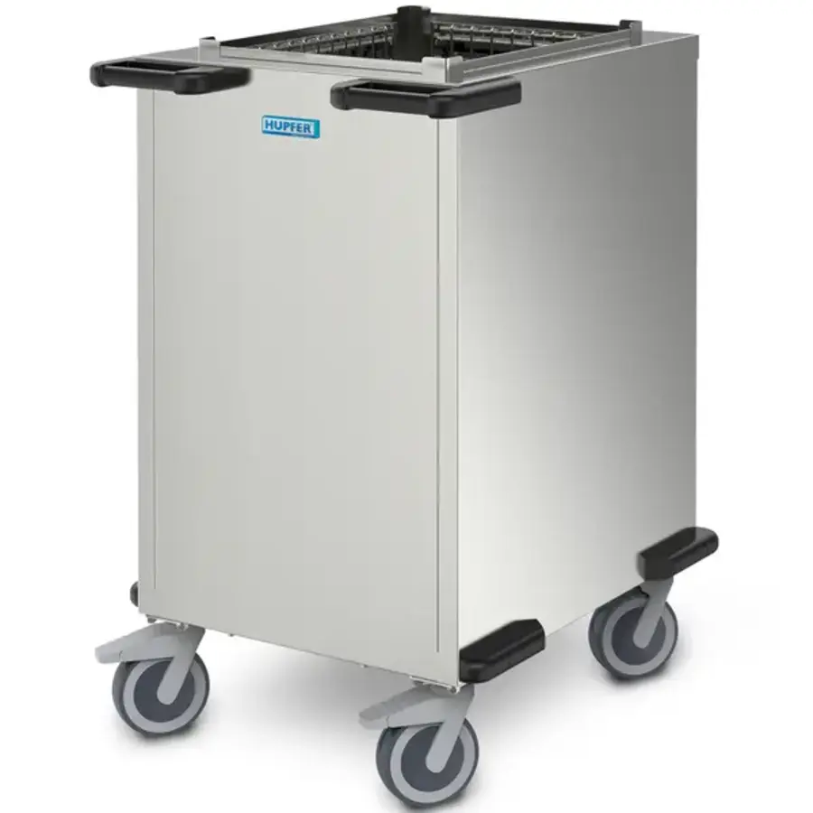Serviesstapelaar  RVS  Onverwarmd  Platform 470x340mm  Wielen (Geremd)  711x529x923(h)mm
