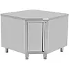 HorecaTraders Hoekwerkkast | RVS | Deur | Voor 700mm Tafel | 1000x1000x850/900(h)mm