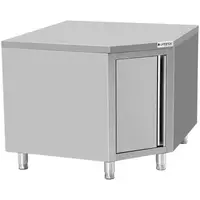 Eckarbeitsschrank mit Edelstahltür für 700-mm-Tisch, 1000 x 1000 x 850/900 (H) mm