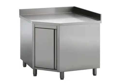  HorecaTraders Hoekwerkbank  RVS  Draaideur  Achteropstand  1000x700x850(h)mm 