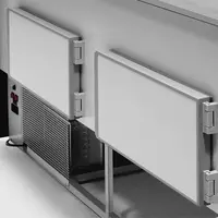 Refrigerated display counter 1500x800x1220 mm with stainless steel worktop and LED – Static cooling +4/+6°C